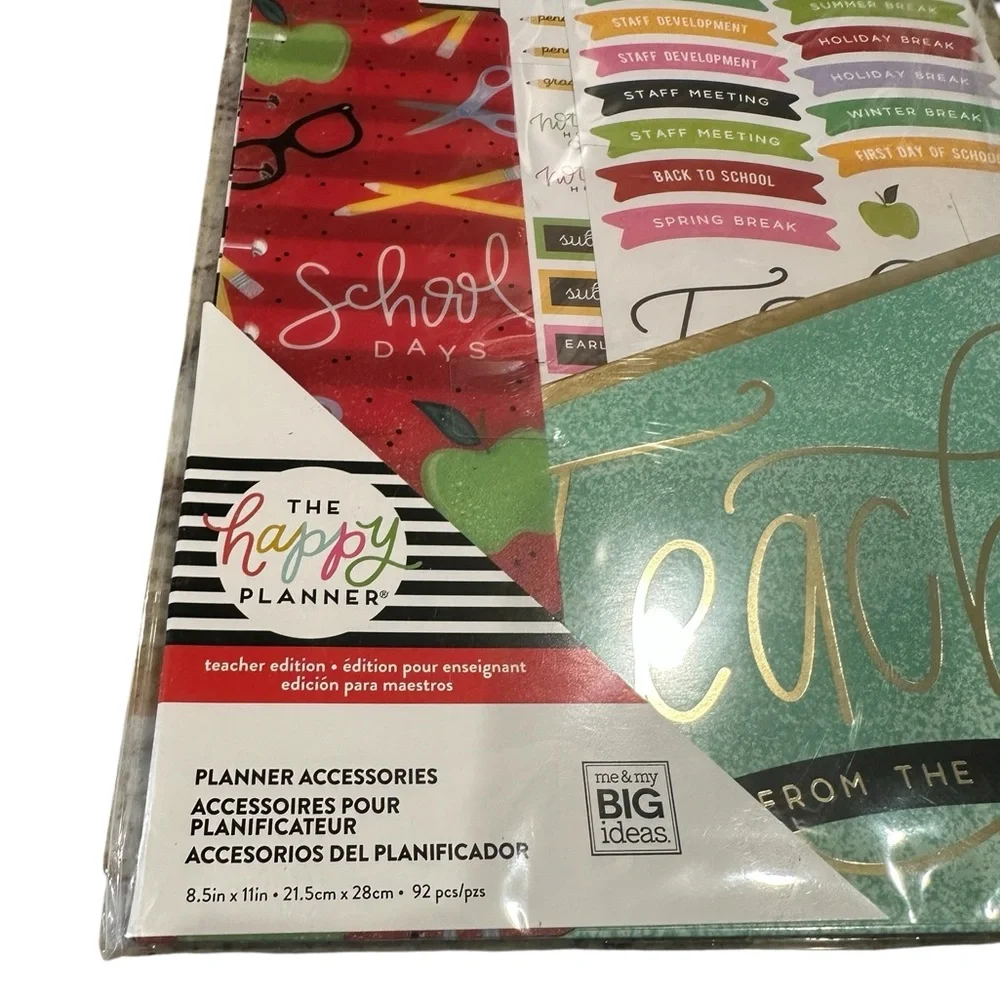The Happy Planner Big Sized Teacher Addition Planner Accessories Pack